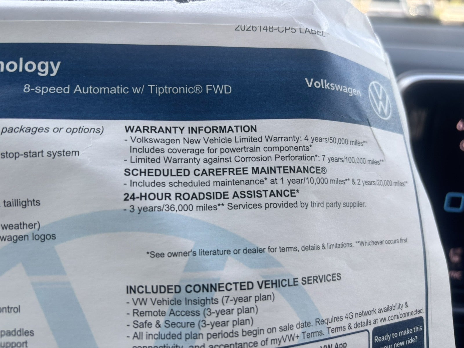 2026 Volkswagen Atlas 2.0T SE w/Technology