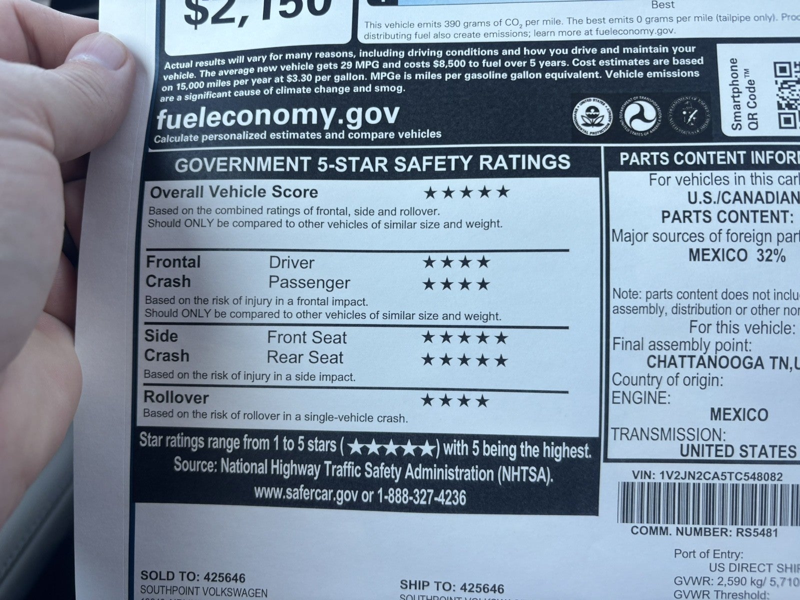 2026 Volkswagen Atlas 2.0T SE w/Technology