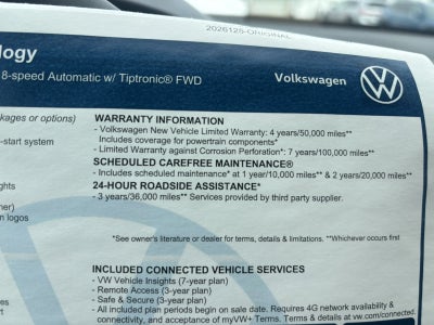2026 Volkswagen Atlas 2.0T SE w/Technology