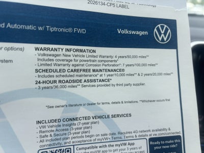 2026 Volkswagen Atlas 2.0T SE w/Technology