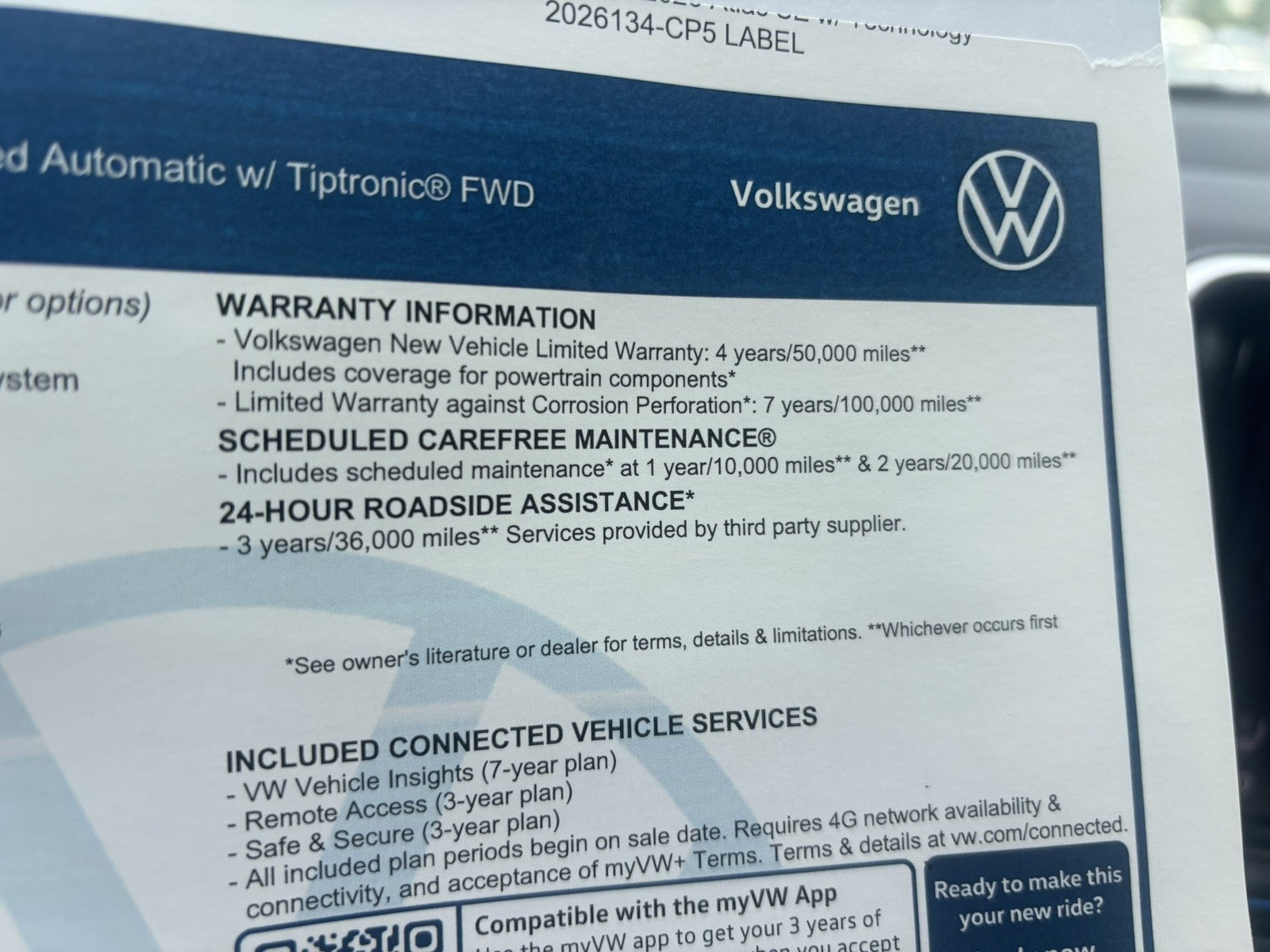 2026 Volkswagen Atlas 2.0T SE w/Technology