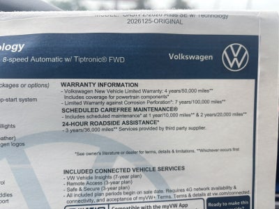 2026 Volkswagen Atlas 2.0T SE w/Technology