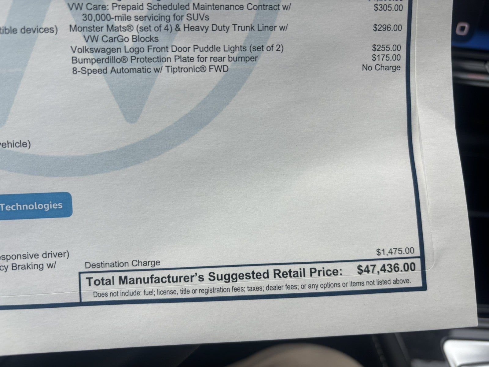 2026 Volkswagen Atlas 2.0T SE w/Technology