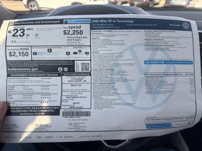 2026 Volkswagen Atlas 2.0T SE w/Technology