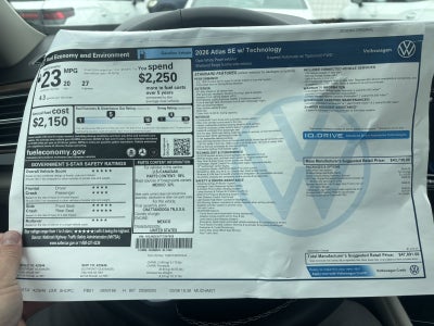 2026 Volkswagen Atlas 2.0T SE w/Technology