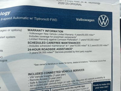 2026 Volkswagen Atlas 2.0T SE w/Technology