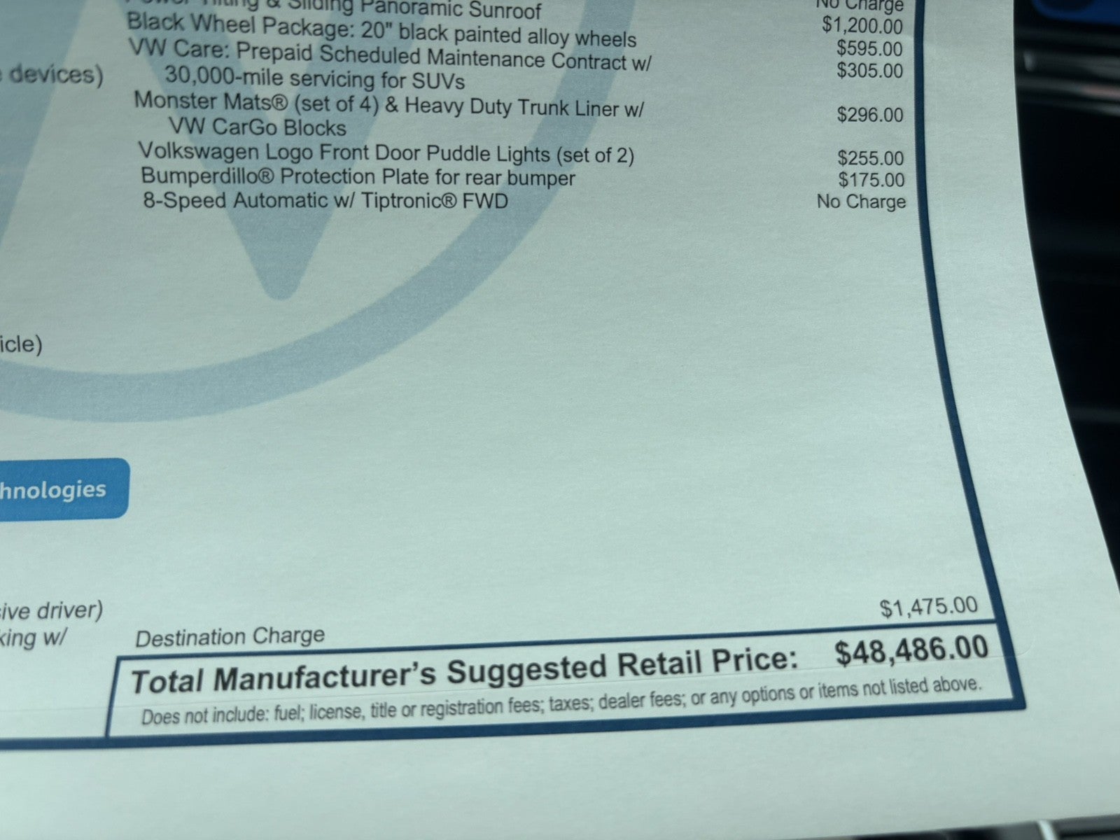2026 Volkswagen Atlas 2.0T SE w/Technology