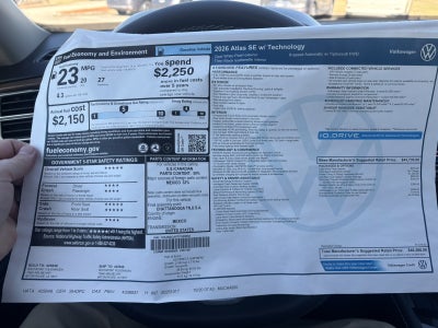 2026 Volkswagen Atlas 2.0T SE w/Technology