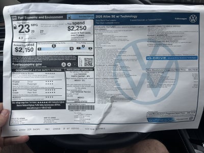 2026 Volkswagen Atlas 2.0T SE w/Technology