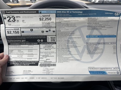 2026 Volkswagen Atlas 2.0T SE w/Technology