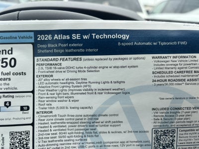 2026 Volkswagen Atlas 2.0T SE w/Technology