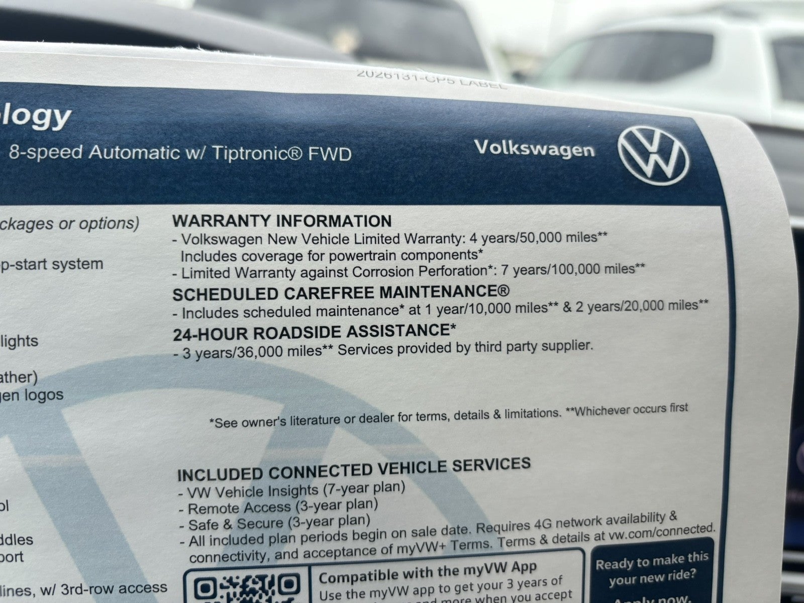 2026 Volkswagen Atlas 2.0T SE w/Technology