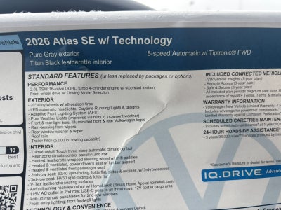 2026 Volkswagen Atlas 2.0T SE w/Technology