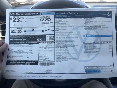 2026 Volkswagen Atlas 2.0T SE w/Technology
