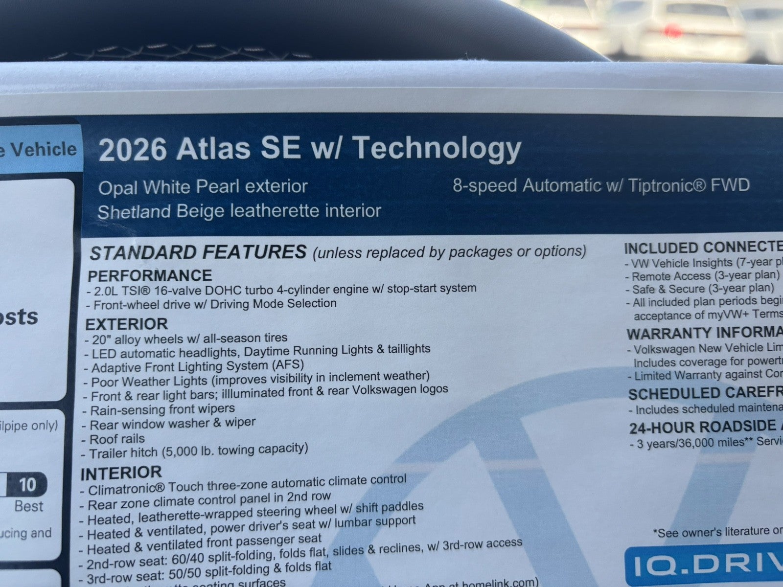 2026 Volkswagen Atlas 2.0T SE w/Technology