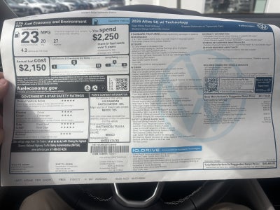 2026 Volkswagen Atlas 2.0T SE w/Technology