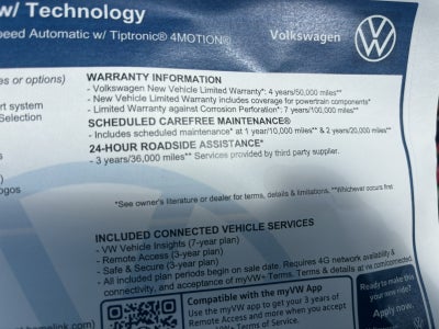 2026 Volkswagen Atlas Cross Sport 2.0T SE w/Technology