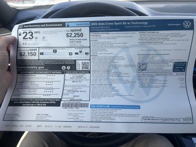 2026 Volkswagen Atlas Cross Sport 2.0T SE w/Technology