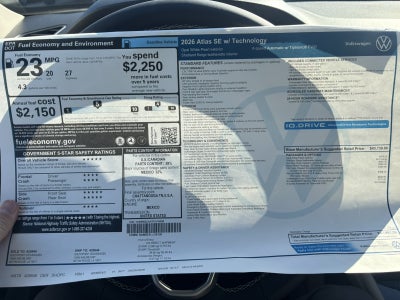 2026 Volkswagen Atlas 2.0T SE w/Technology