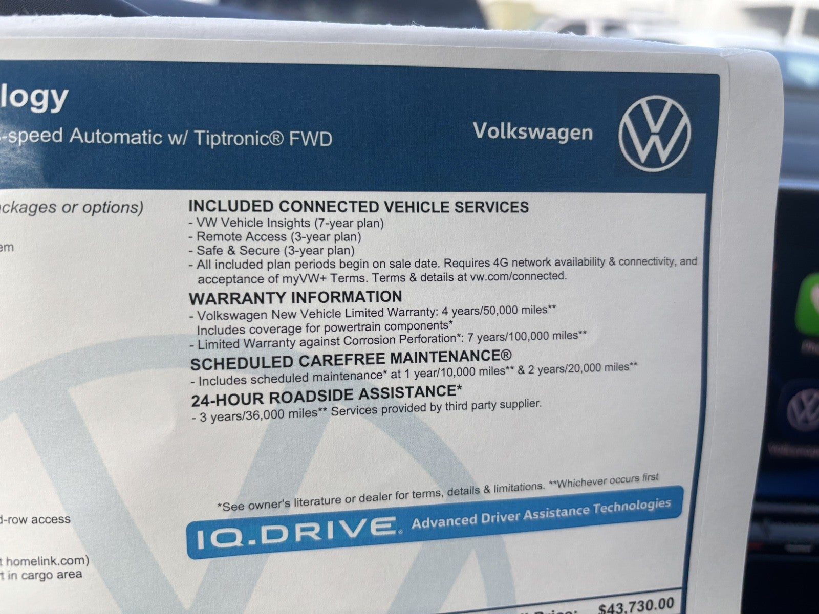 2026 Volkswagen Atlas 2.0T SE w/Technology