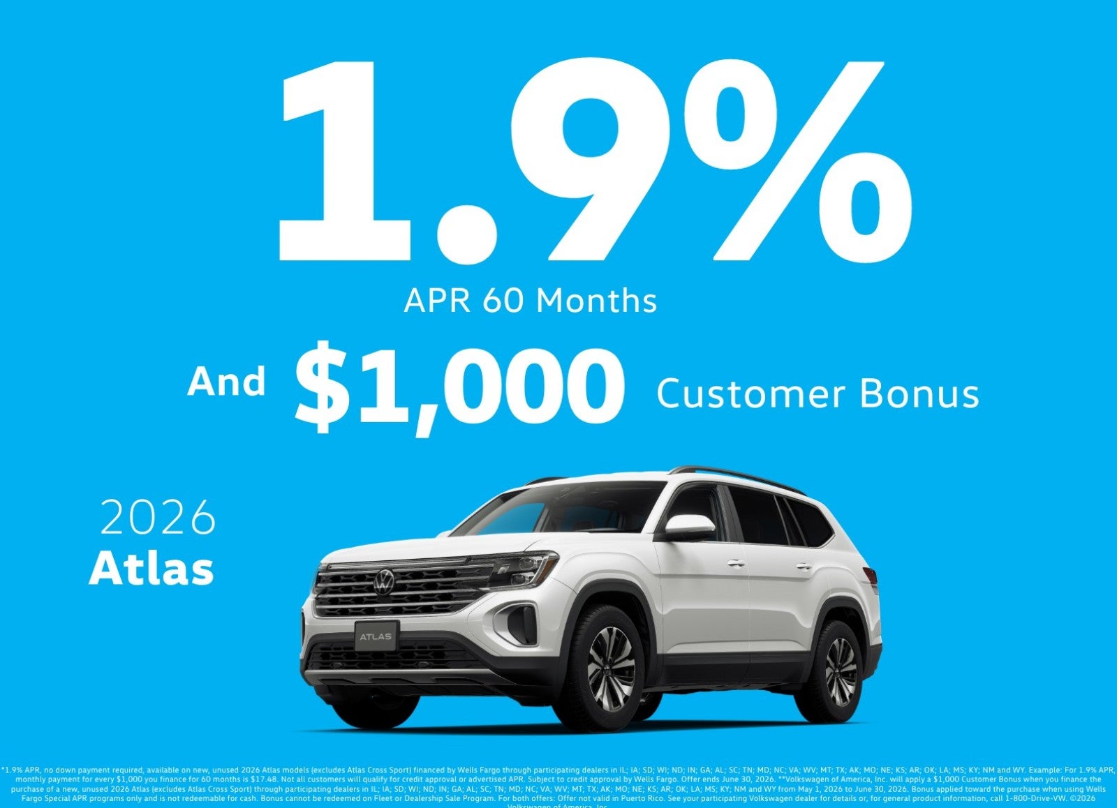 2026 Volkswagen Atlas 2.0T SE w/Technology