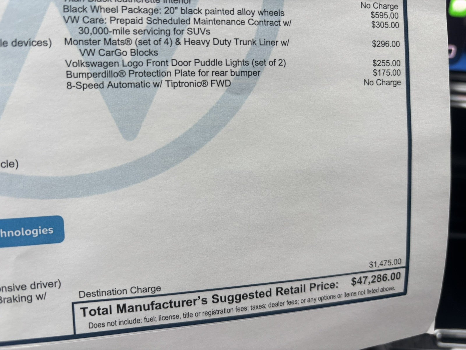 2026 Volkswagen Atlas 2.0T SE w/Technology