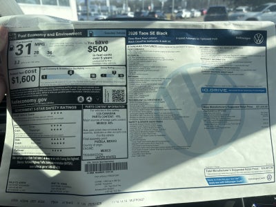 2026 Volkswagen Taos SE Black