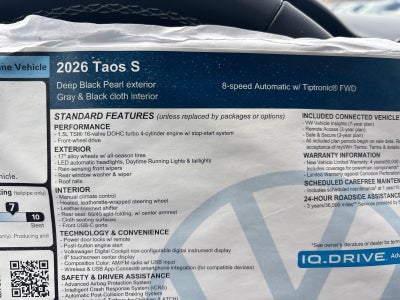 2026 Volkswagen Taos S
