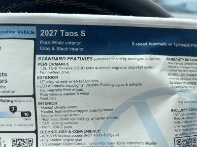 2027 Volkswagen Taos S