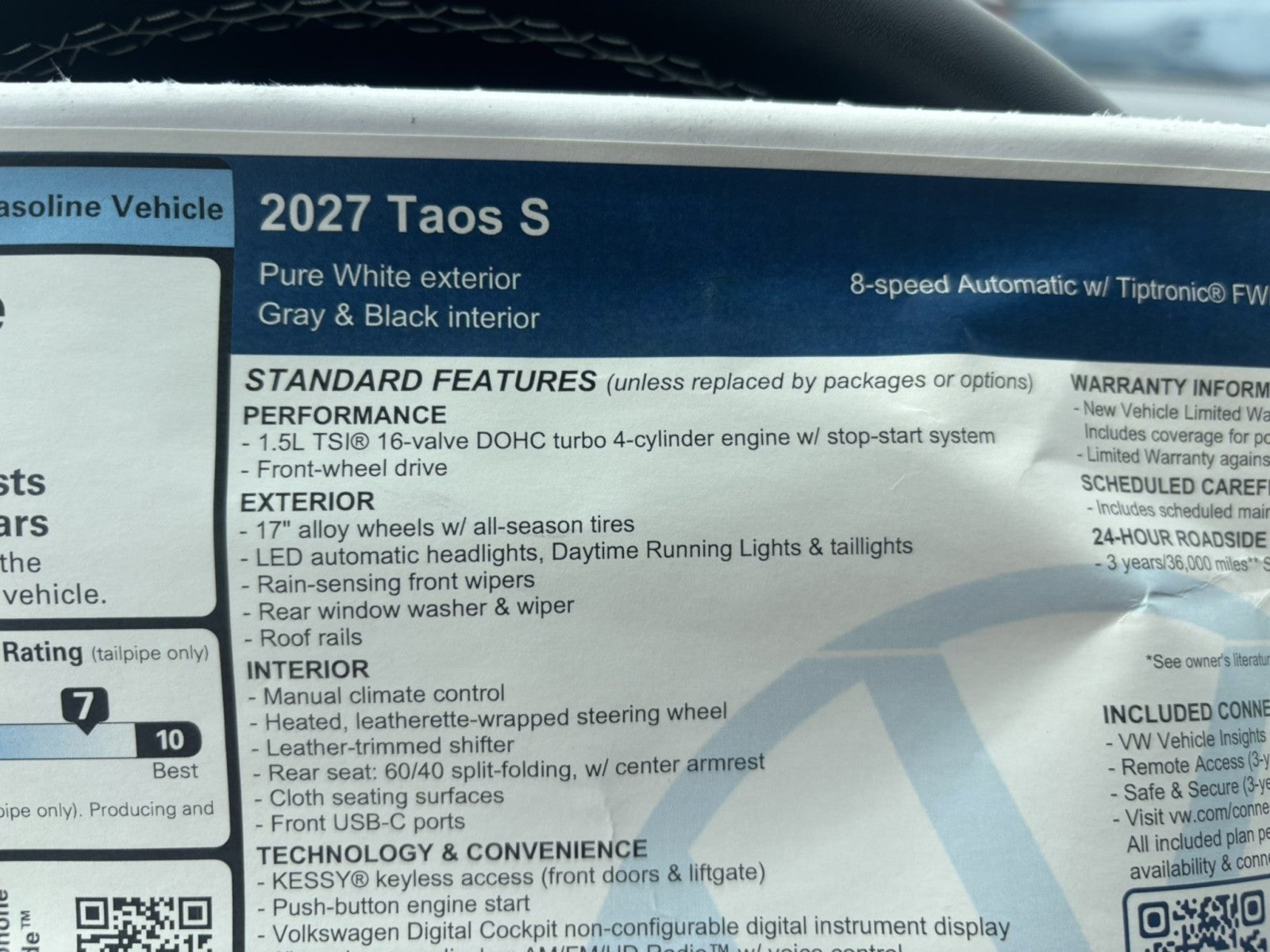 2027 Volkswagen Taos S