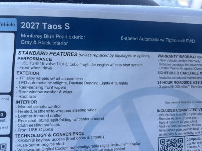 2027 Volkswagen Taos S