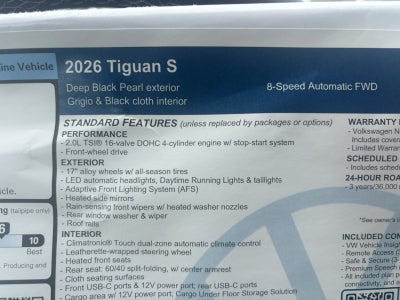 2026 Volkswagen Tiguan S