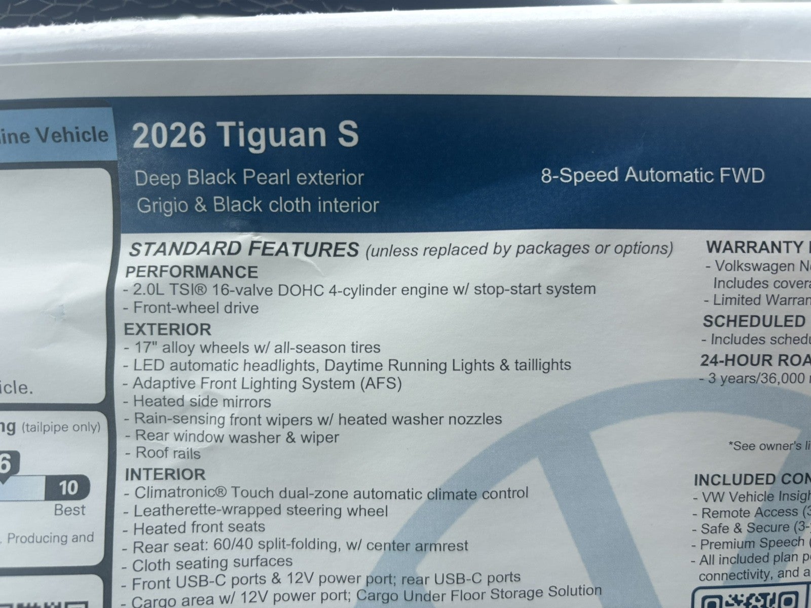 2026 Volkswagen Tiguan S
