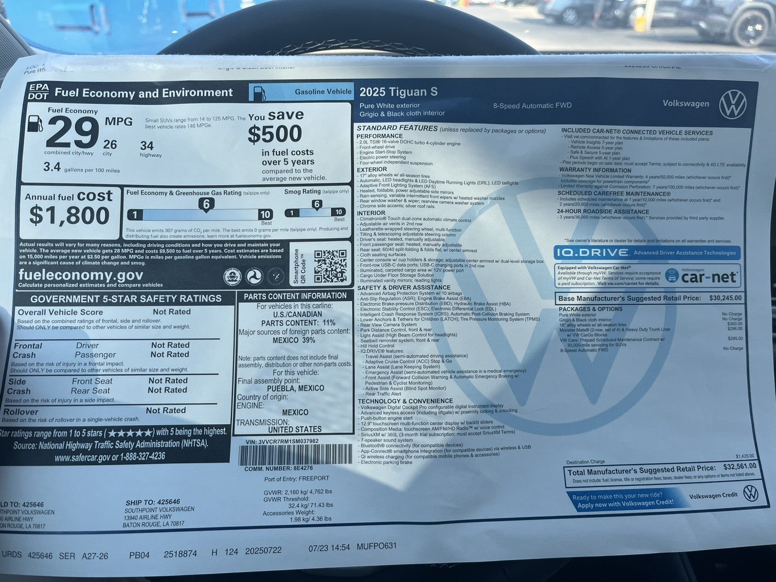 2025 Volkswagen Tiguan S