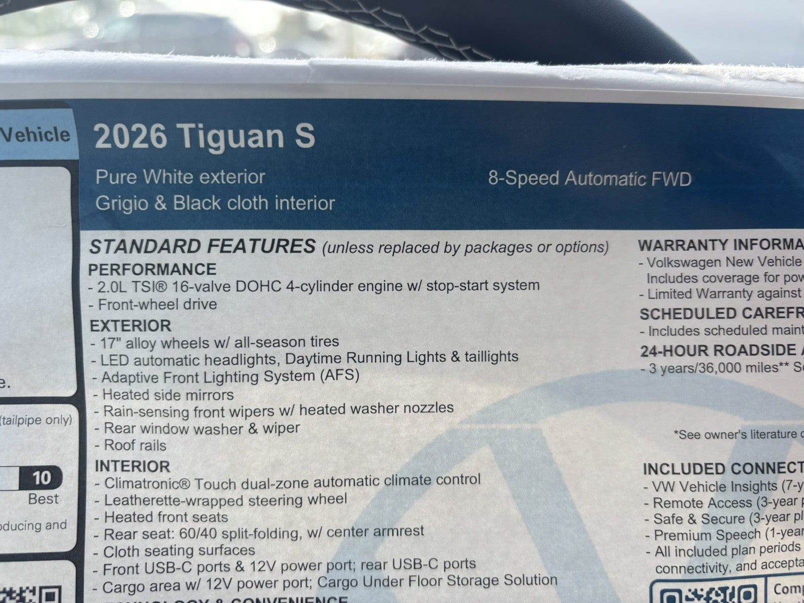 2026 Volkswagen Tiguan S