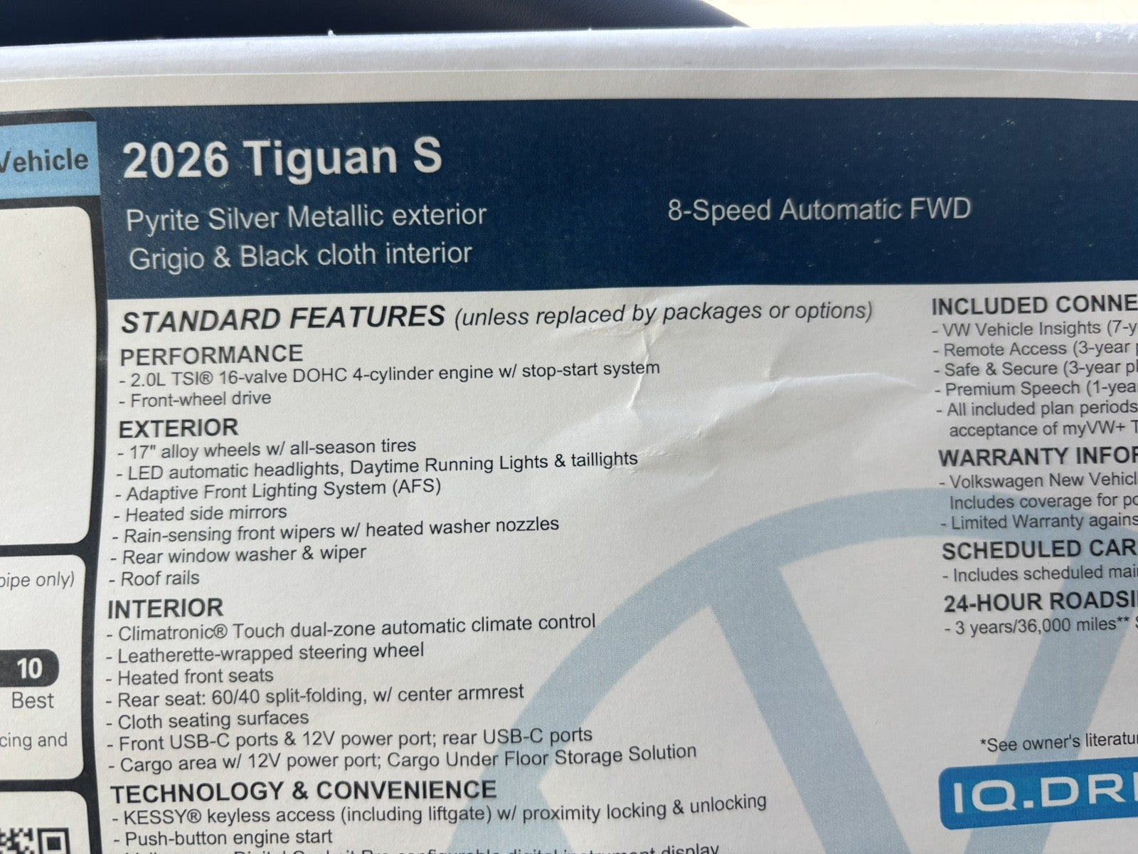2026 Volkswagen Tiguan S