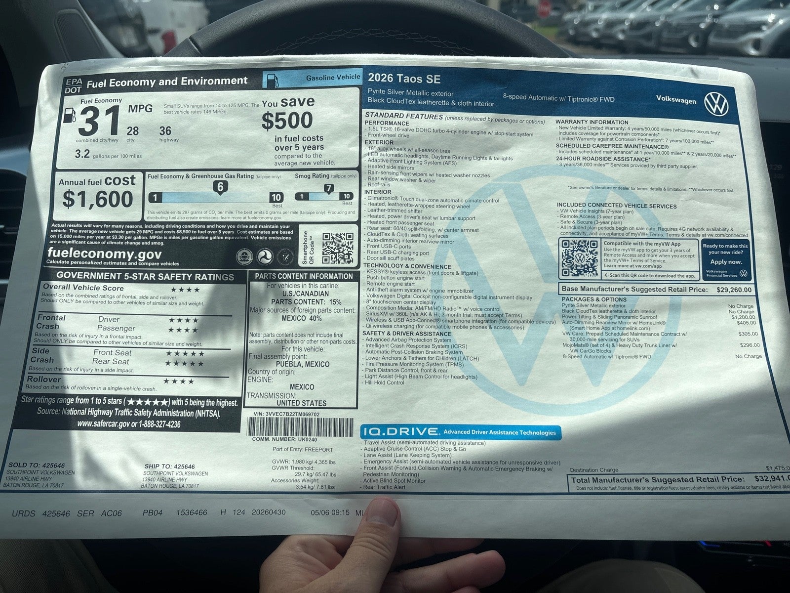 2026 Volkswagen Taos SE