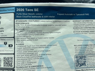 2026 Volkswagen Taos SE