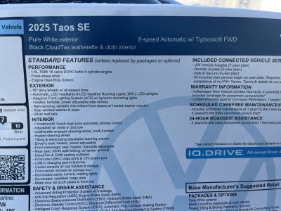 2025 Volkswagen Taos SE