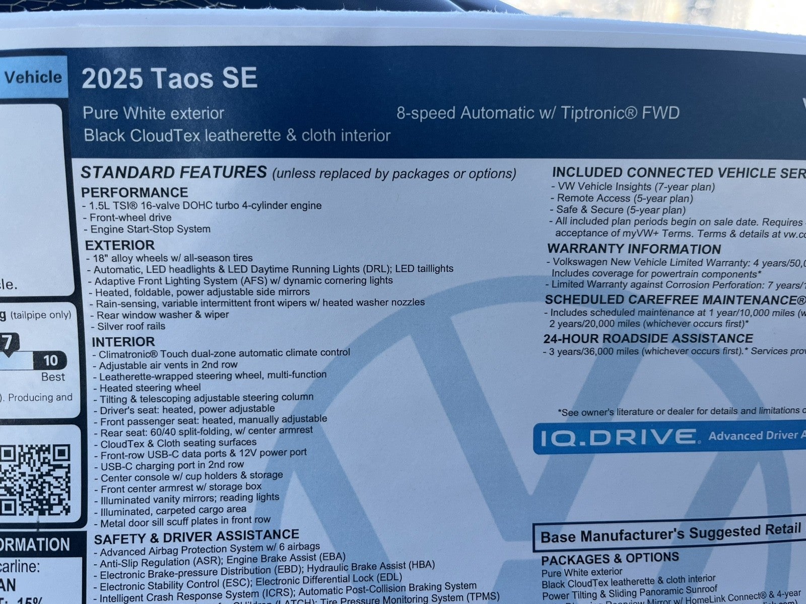 2025 Volkswagen Taos SE