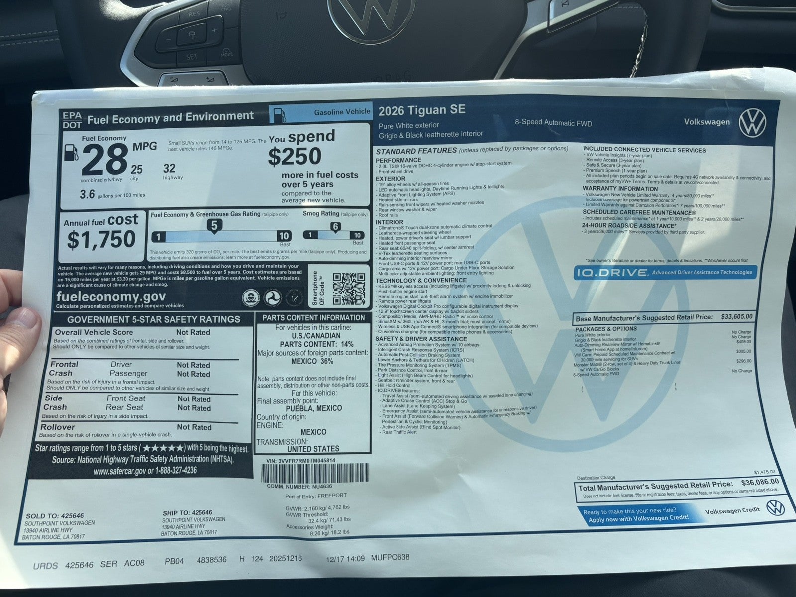 2026 Volkswagen Tiguan SE