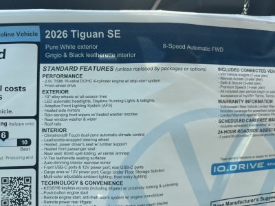 2026 Volkswagen Tiguan SE