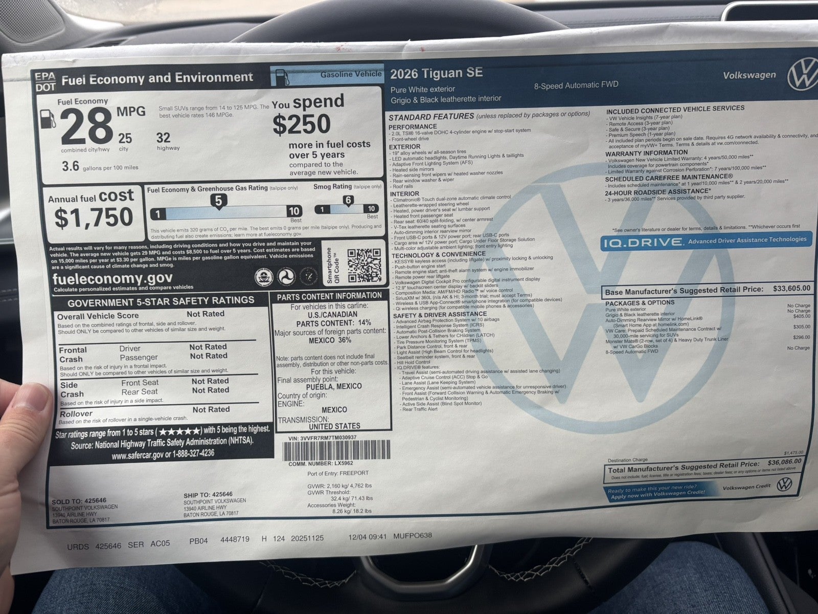 2026 Volkswagen Tiguan SE