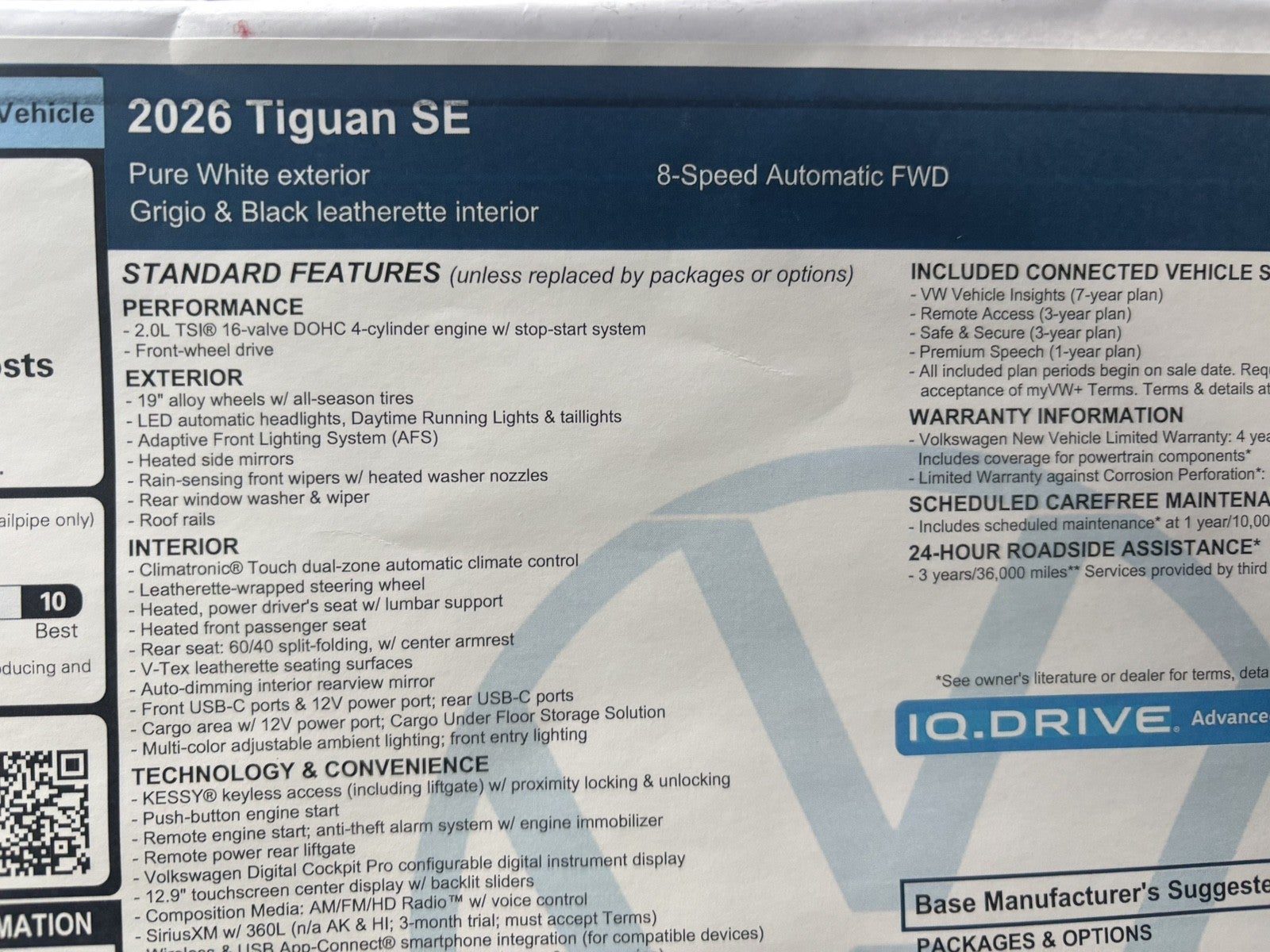 2026 Volkswagen Tiguan SE