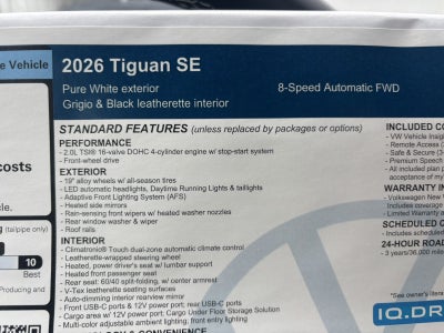 2026 Volkswagen Tiguan SE