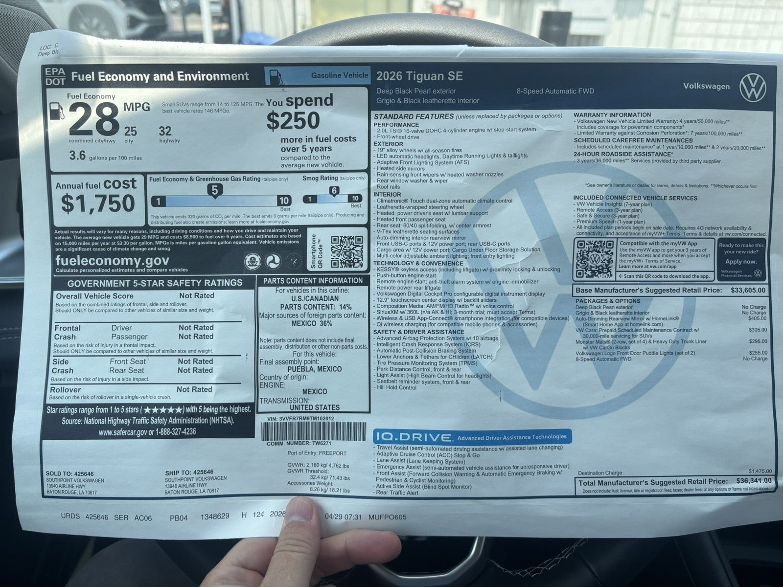 2026 Volkswagen Tiguan SE