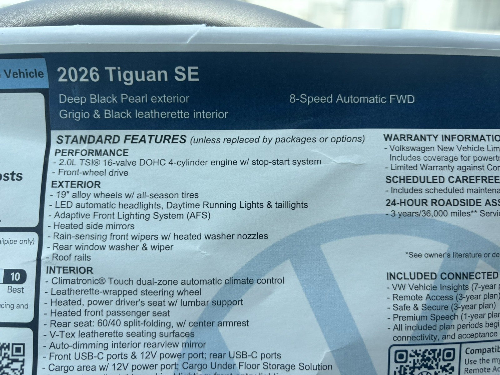 2026 Volkswagen Tiguan SE