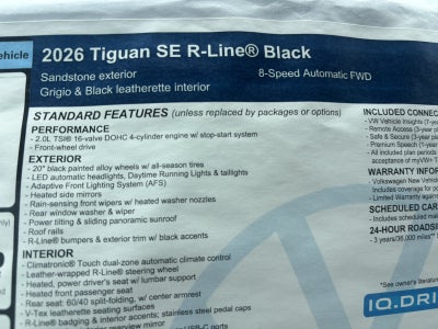 2026 Volkswagen Tiguan SE R-Line Black