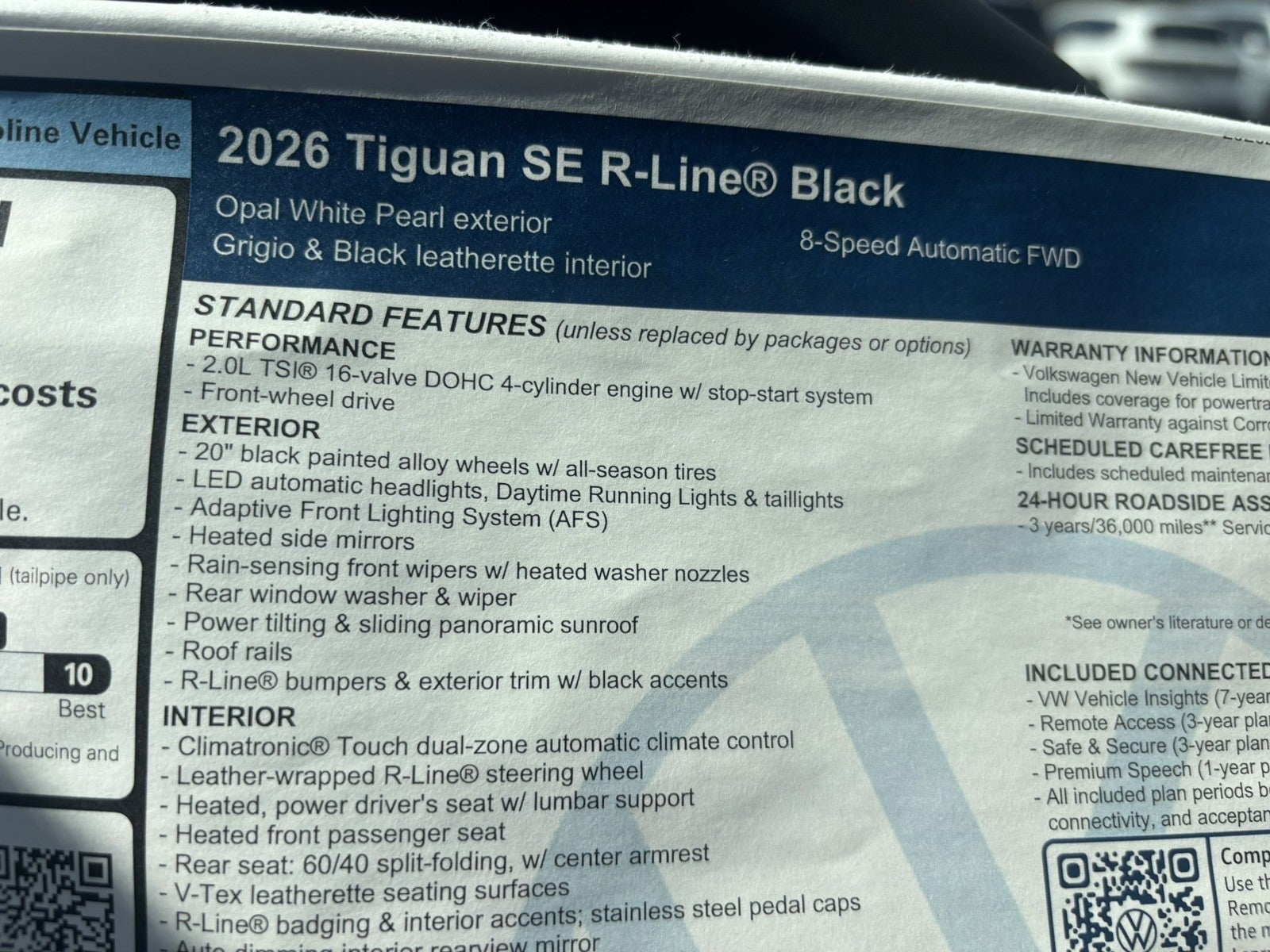 2026 Volkswagen Tiguan SE R-Line Black