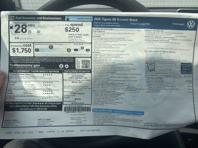 2026 Volkswagen Tiguan SE R-Line Black